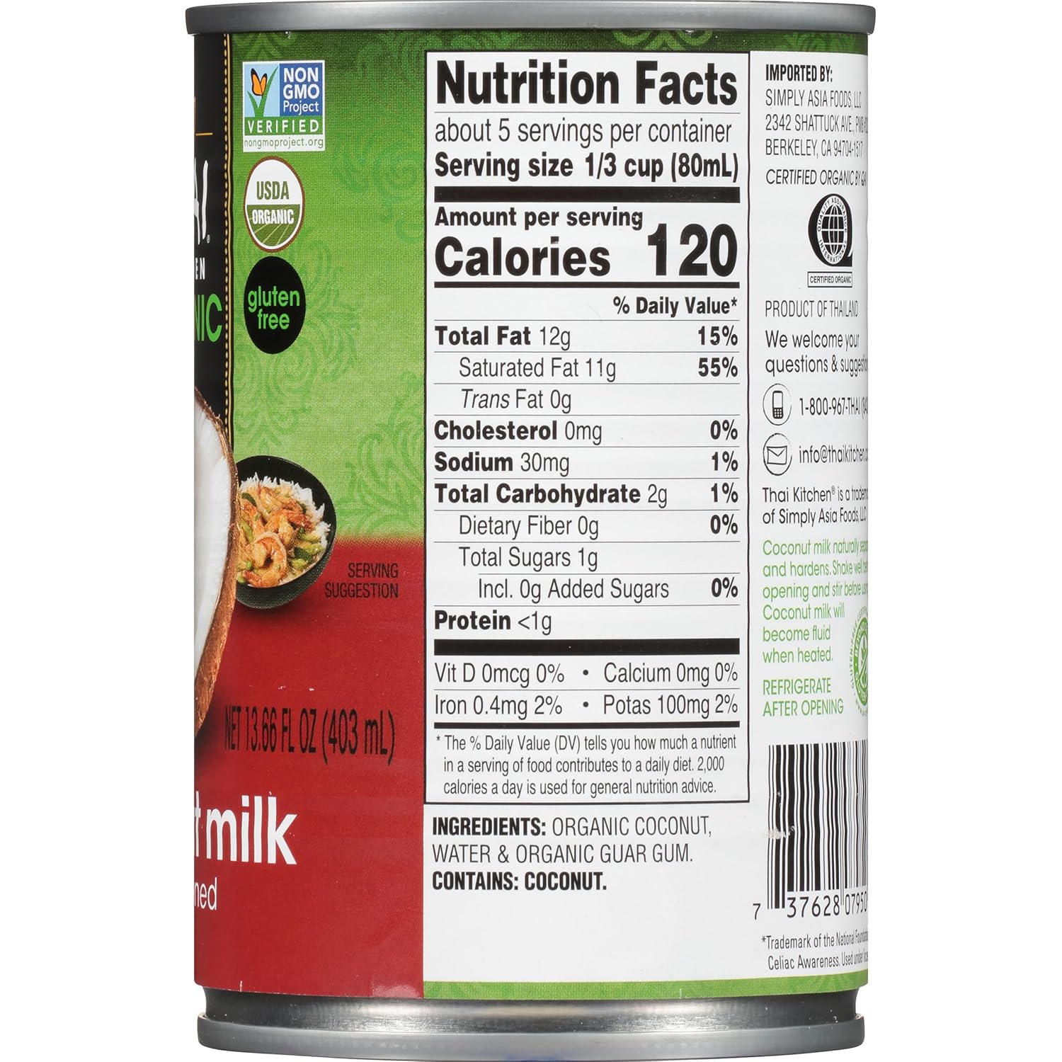 Thai Kitchen Organic Unsweetened Coconut Milk – Mindful Pantry Staple for Dairy-Free Wellness Rituals