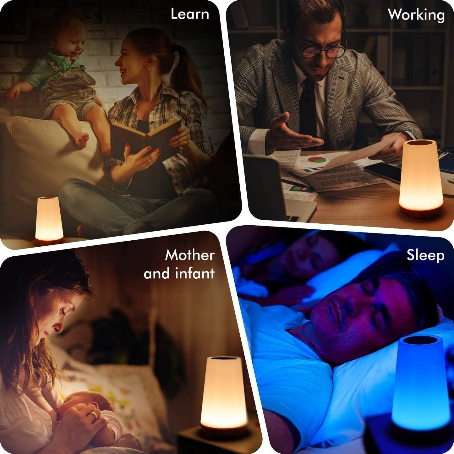 THAUSDAS Baby Night Light for Nursery – Flicker-Free LED Lamp with Timer and Touch Sensor Safe for Toddler Room and Midnight Diaper Changes