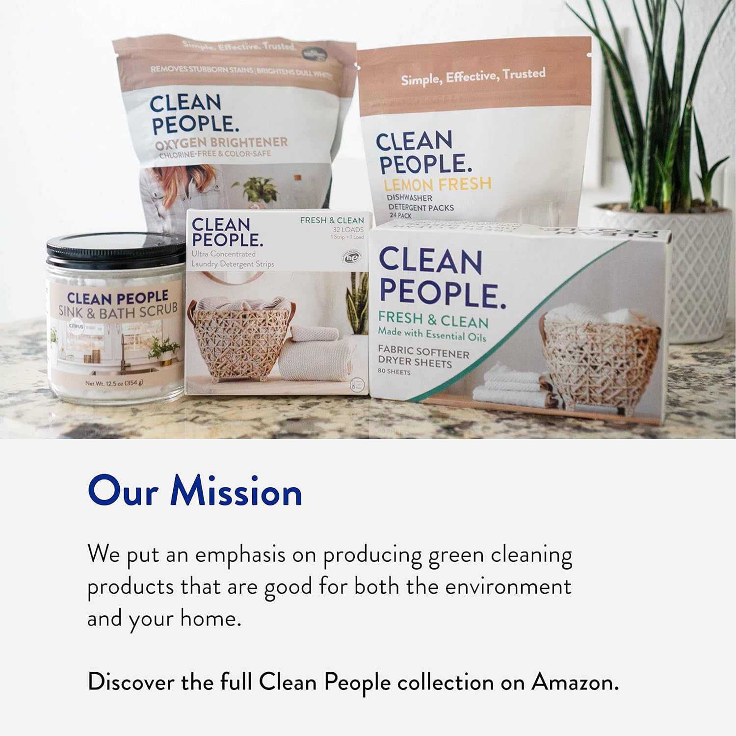The Clean People Laundry Detergent Pods - Hypoallergenic Sensitive Skin Formula for Wellness-Focused Homes, Fragrance Free 96 Pack