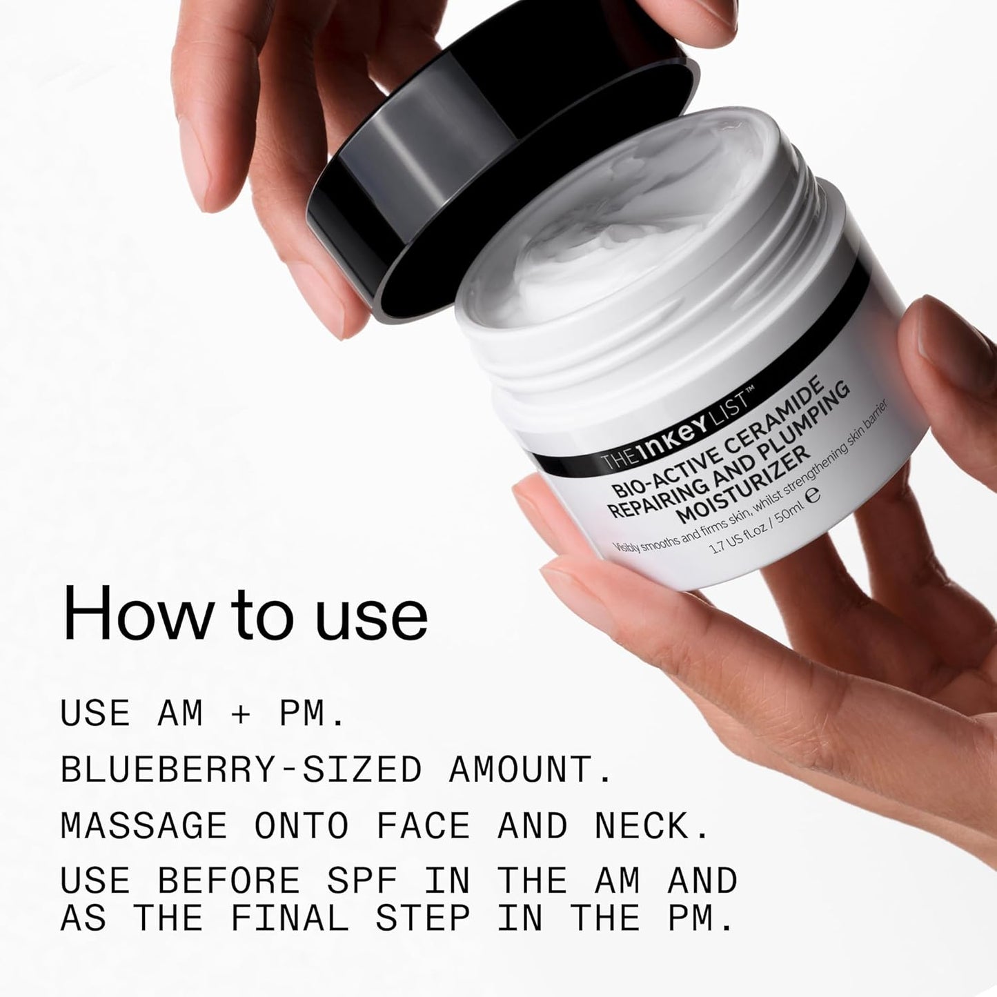 The INKEY List Bio-Active Ceramide Repairing and Plumping Moisturizer, Premium Anti-Aging Cream with Bio-Active Ceramides
