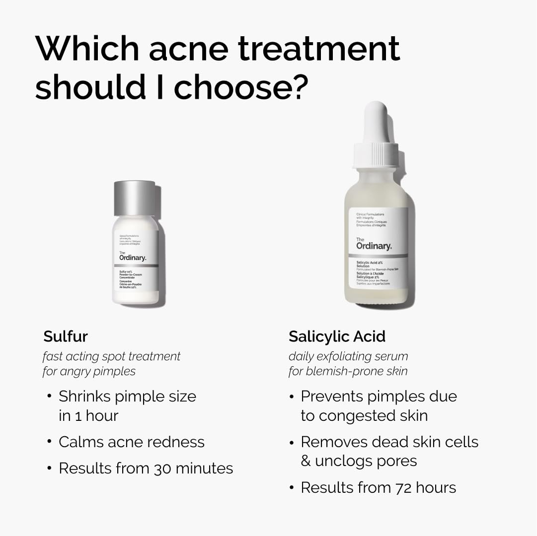 The Ordinary Sulfur 10% Powder-to-Cream Spot Treatment — Clean Single-Ingredient Pimple Rescue for an Uncluttered Shelf
