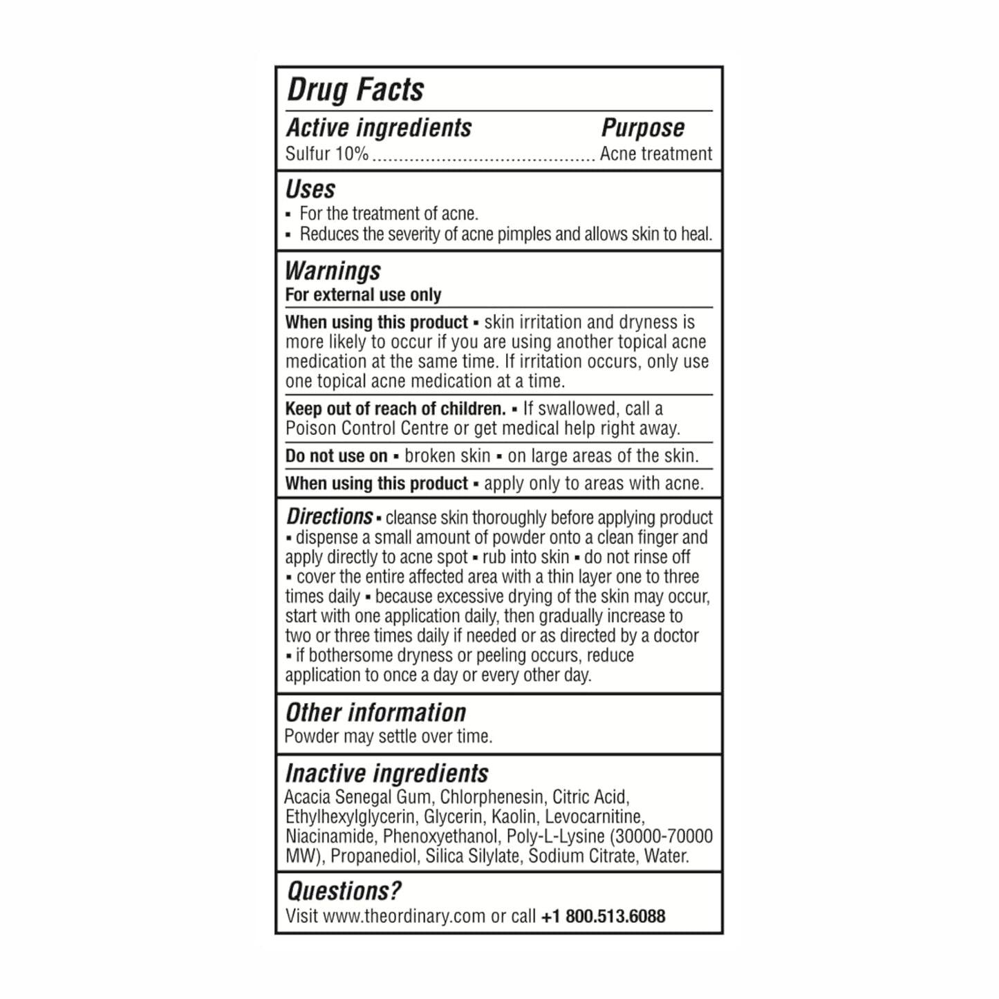 The Ordinary Sulfur 10% Powder-to-Cream Spot Treatment — Clean Single-Ingredient Pimple Rescue for an Uncluttered Shelf