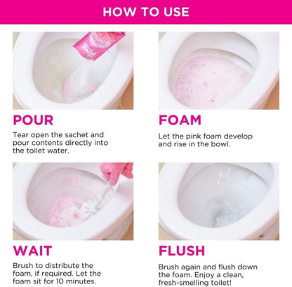 The Pink Stuff Foaming Toilet Cleaner – Bright Pink Bathroom Shelf Decor That Doubles as a Stain Fighter