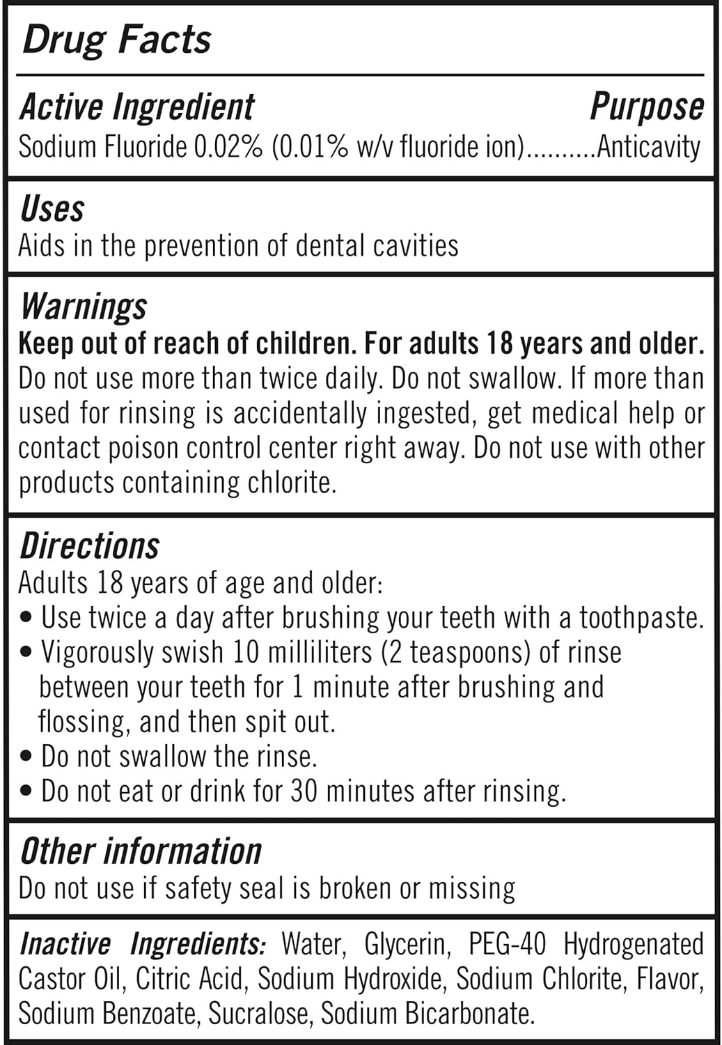 TheraBreath Complete Mouthwash 6-in-1, Burn-Free Fluoride Rinse Without Alcohol or SLS, 2 Pack
