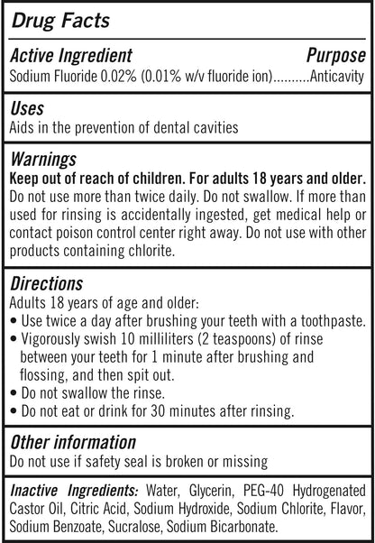 TheraBreath Complete Mouthwash 6-in-1, Burn-Free Fluoride Rinse Without Alcohol or SLS, 2 Pack