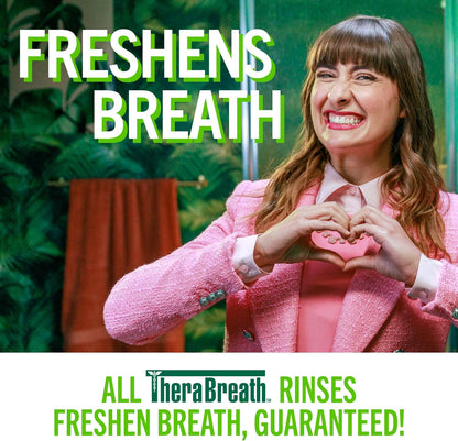 TheraBreath Fresh Breath Mouthwash – Dentist-Formulated ADA-Accepted Rinse Without the Alcohol Burn, 16 Fl Oz (2-Pack)
