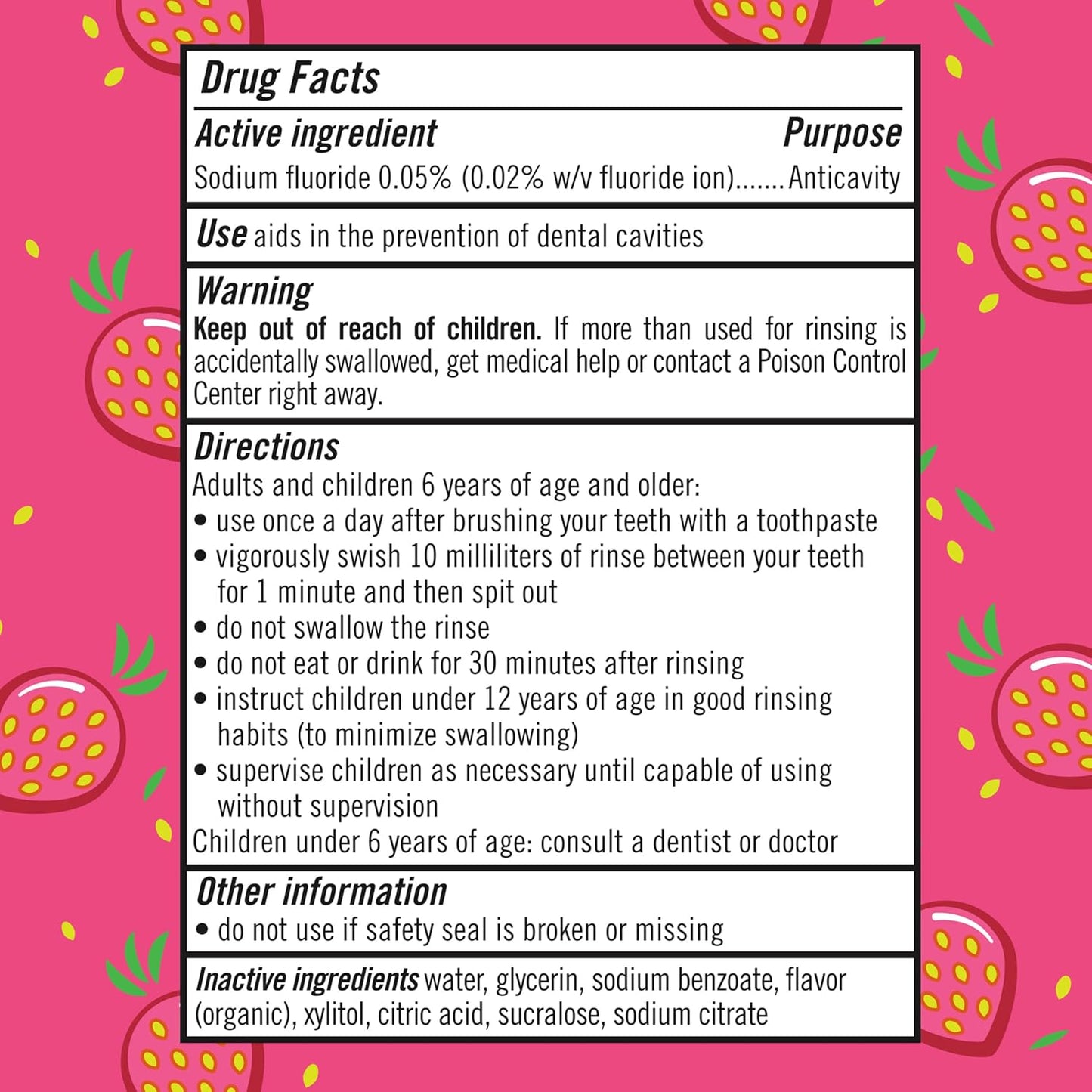 TheraBreath Kids Anticavity Mouthwash with Fluoride – Alcohol-Free Strawberry Rinse for Daily Kids Bathroom Routine
