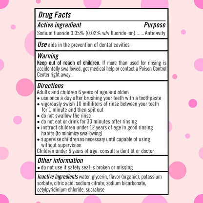 TheraBreath Kids Non Toxic Fluoride Oral Rinse Bubblegum Blast – Worry Free Daily Mouthwash for Children Ages 6+ in Shared Family Bathrooms, 16 fl oz, 2-Pack