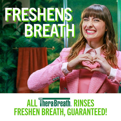 TheraBreath Non-Burning Oral Rinse Gentle Enough for Post-Dental Recovery, Mild Mint 1 Liter