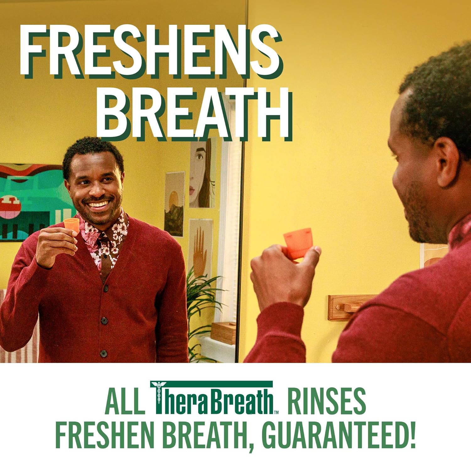 TheraBreath Rainforest Mint Rinse – Dentist-Formulated Alcohol-Free Formula Safe for Teens Ages 12 and Up
