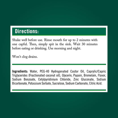 TheraBreath Whitening + Oil Blend Rinse – Single-Bottle Multi-Tasking Mouthwash for Effortless Intentional Oral Care, 16 Fl Oz