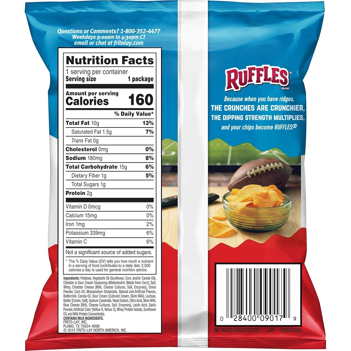 thick ridged potato chip cut designed for dip durability
