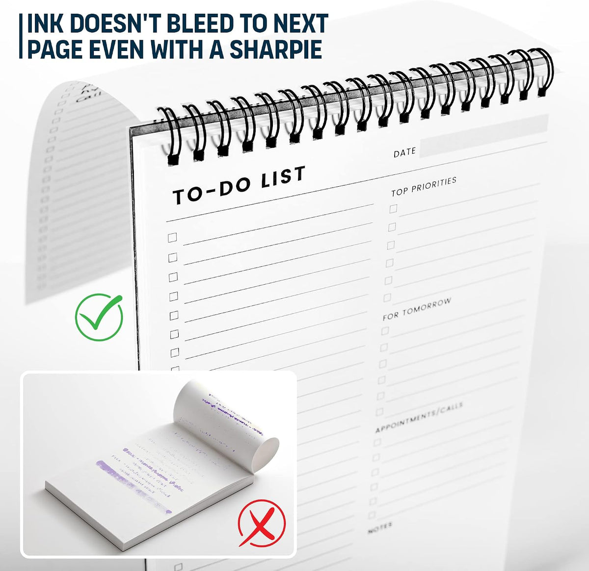 thick rigid backing enabling stable writing on laps, counters, or standing in line