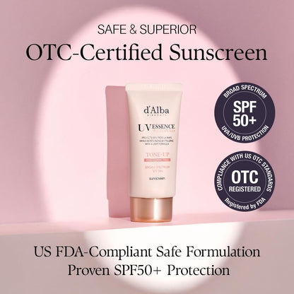 three formula variants: essence, tone-up, and mild for sensitive skin