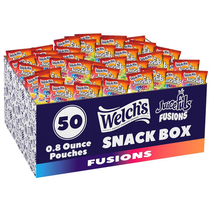 three fusion flavor pairings per box — watermelon lemon, blueberry raspberry, peach green apple
