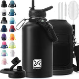 Hydration Hero 64oz Insulated Water Bottle – Trail, Campsite & Backcountry Hydration with Carrier Bag and Compass