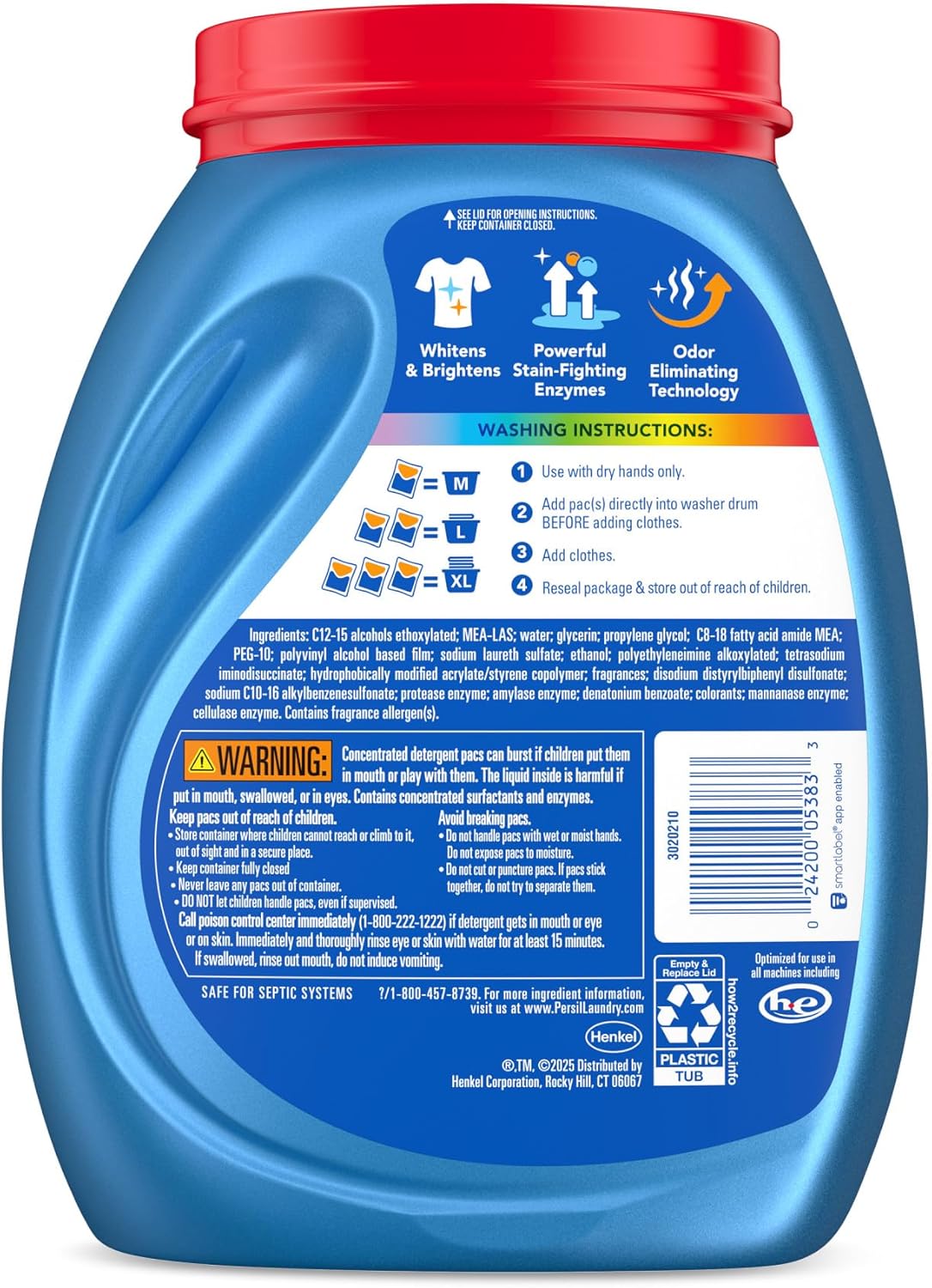 three pack-size options (36, 60, and 80 count) to fit different household needs