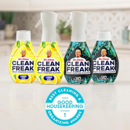 three scent variants: lemon, unstopables fresh, and bathroom grapefruit for room-specific use