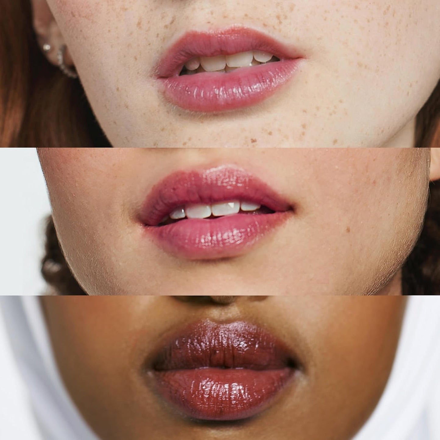 three shade variants: black honey, pink honey, and nude honey