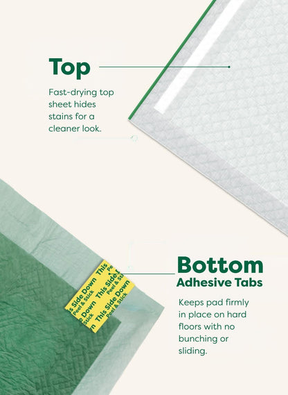 three size tiers: regular 22x23, xl 28x34, and 3xl 36x36 inches in counts of 24, 40, or 75