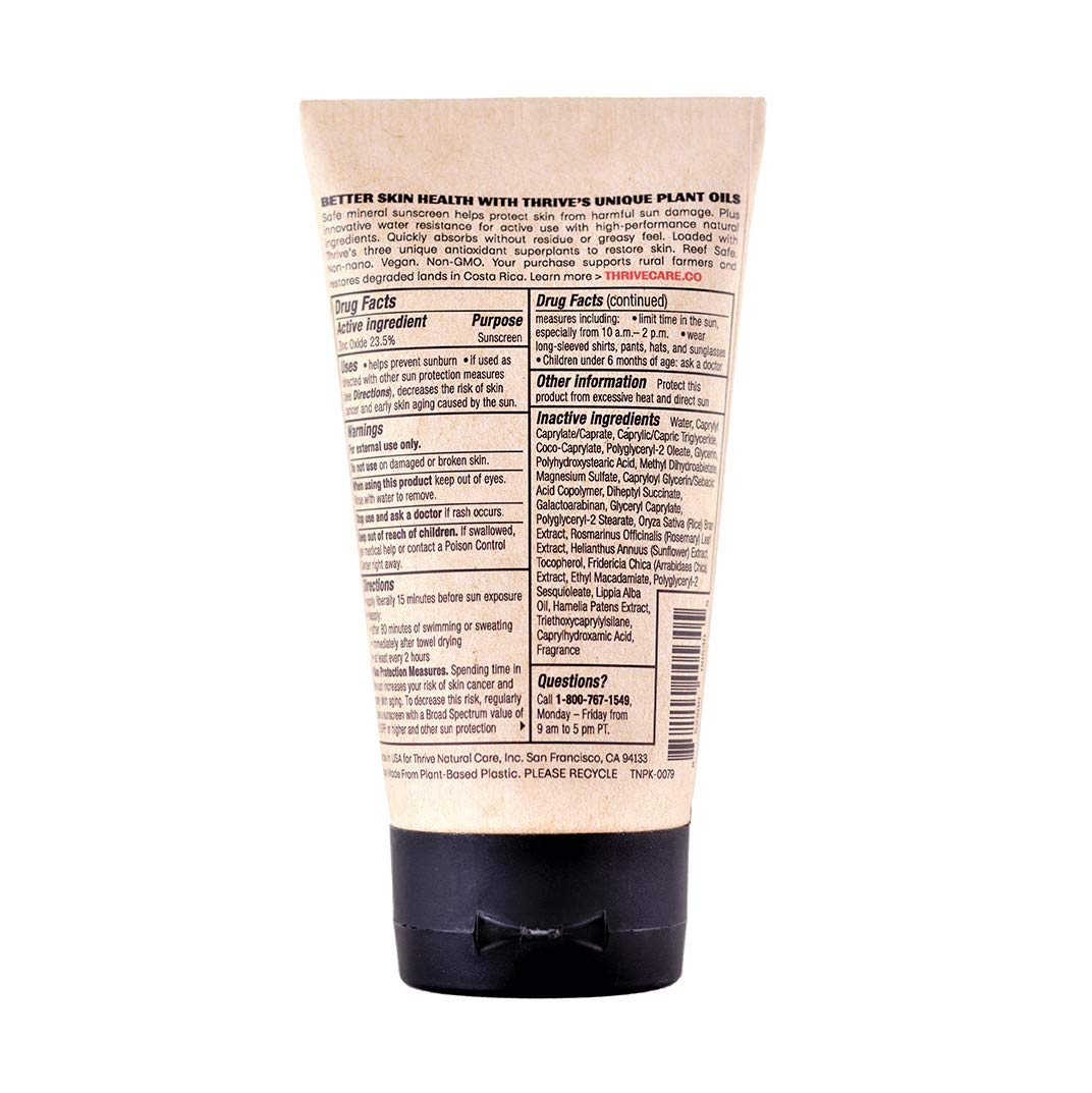 Thrive Natural Care Reef Safe Sunscreen SPF 50 – Camping and Hiking Sunblock for Open-Air Adventures