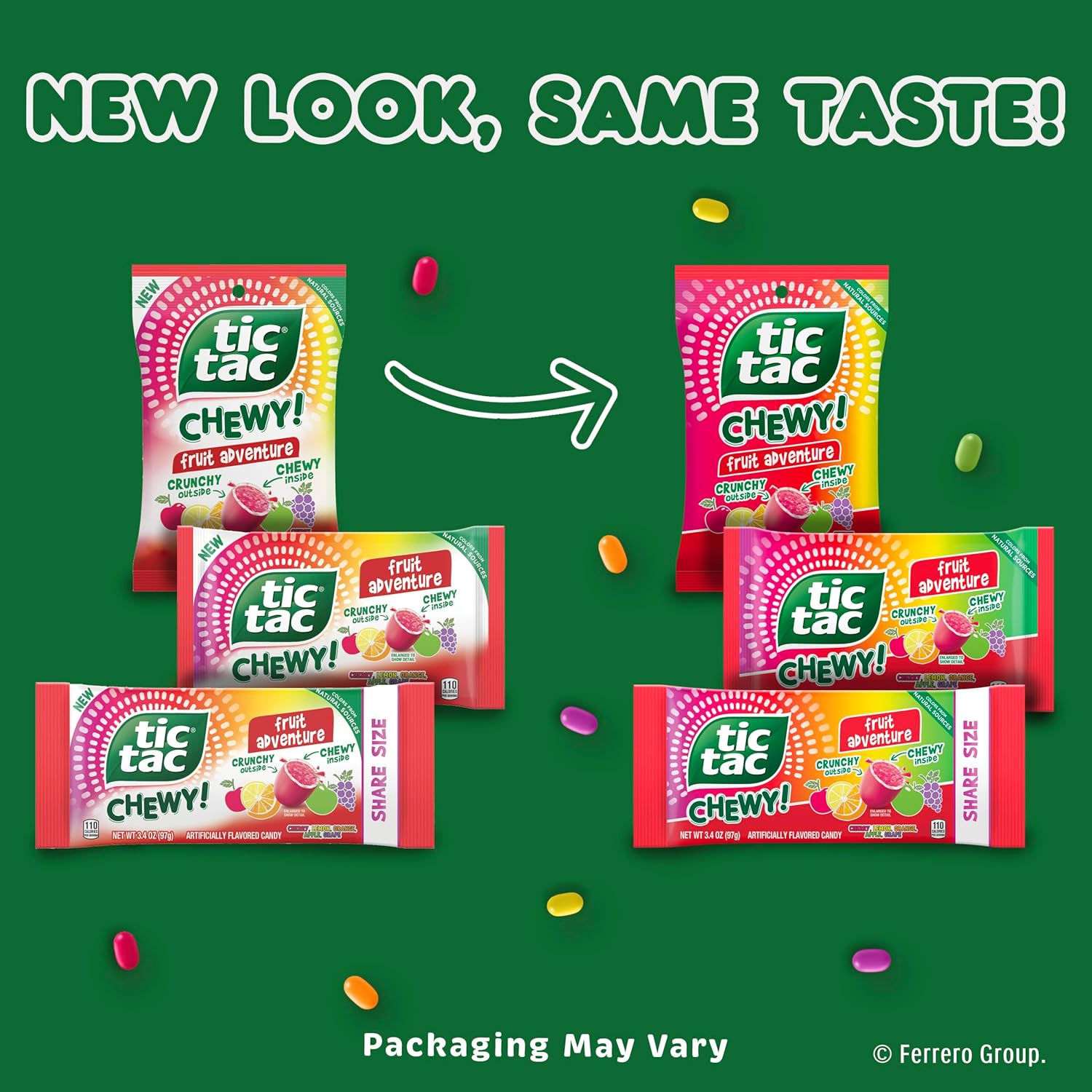 Tic Tac Chewy Fruit Adventure Candy – Portable Car Ride Snack for Road Trips, Compact 3.4 oz Box