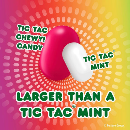 Tic Tac Chewy Fruit Adventure Candy – Portable Car Ride Snack for Road Trips, Compact 3.4 oz Box