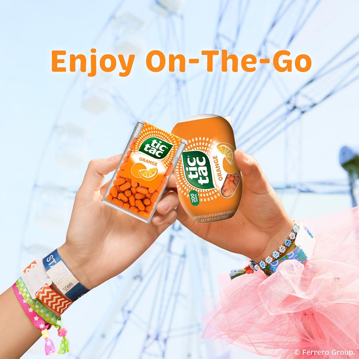 Tic Tac Orange Bulk Refill Bag – Stocking Stuffer and Birthday Gift for Her, Includes Pocket Travel Pack
