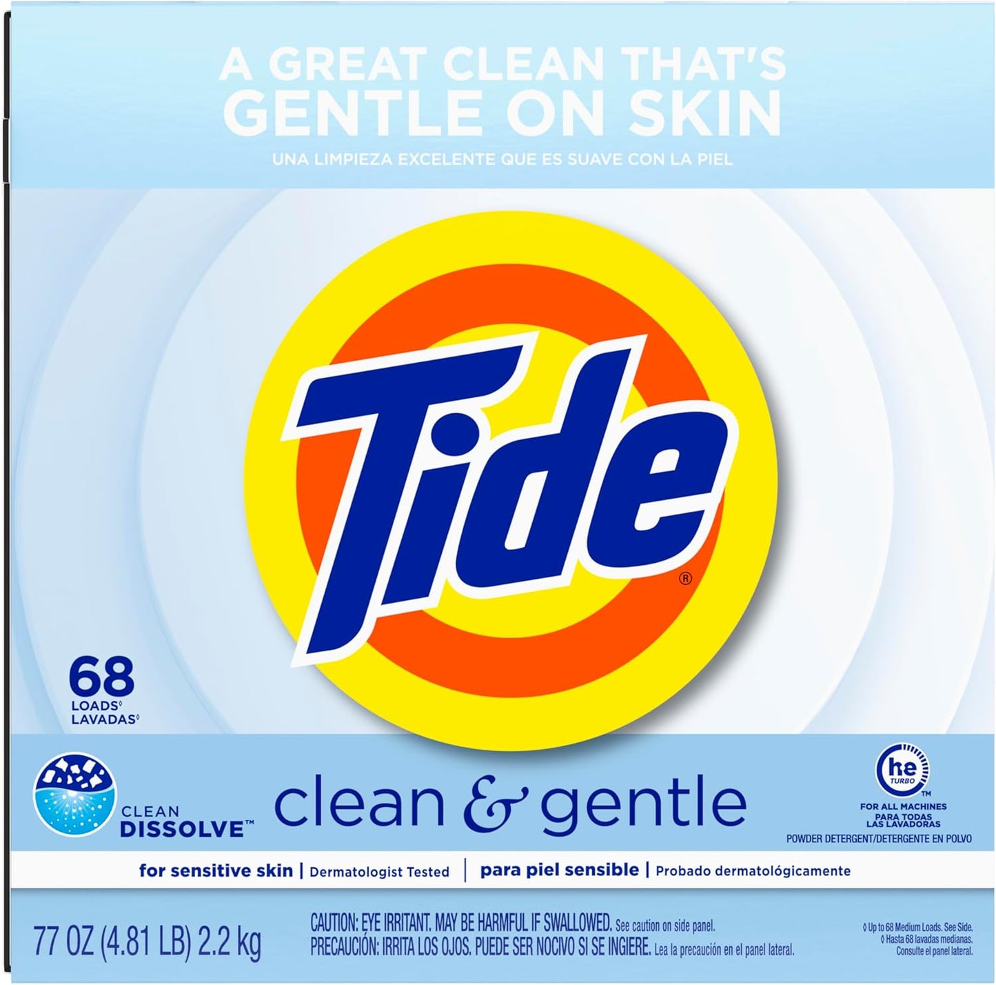 Tide Clean and Gentle Powder Laundry Detergent, Baby-Safe Nursery Laundry Without Perfumes or Dyes