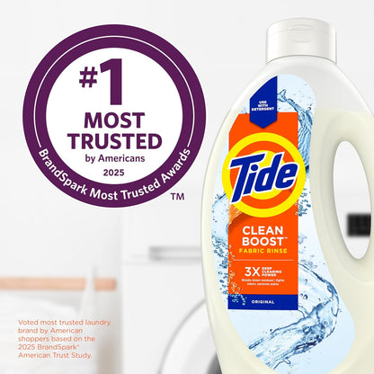 Tide Clean Boost Fabric Rinse – Nursery Safe Laundry Rinse, Dye and Perfume Free for Baby Clothes and Burp Cloths