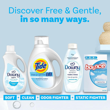 Tide Free and Gentle Laundry Detergent – Baby-Safe Laundry Care for Nursery and Toddler Clothes, Perfume-Free