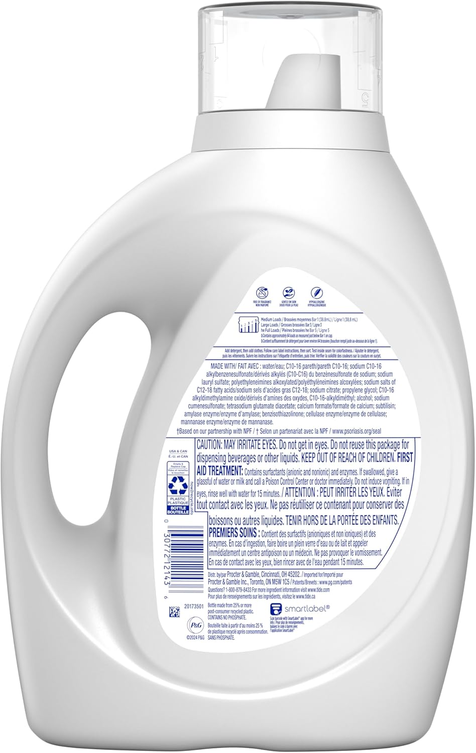 Tide Free & Gentle Laundry Detergent for Nursery and Baby Clothes, Hypoallergenic Wash for Daycare-Ready Toddlers