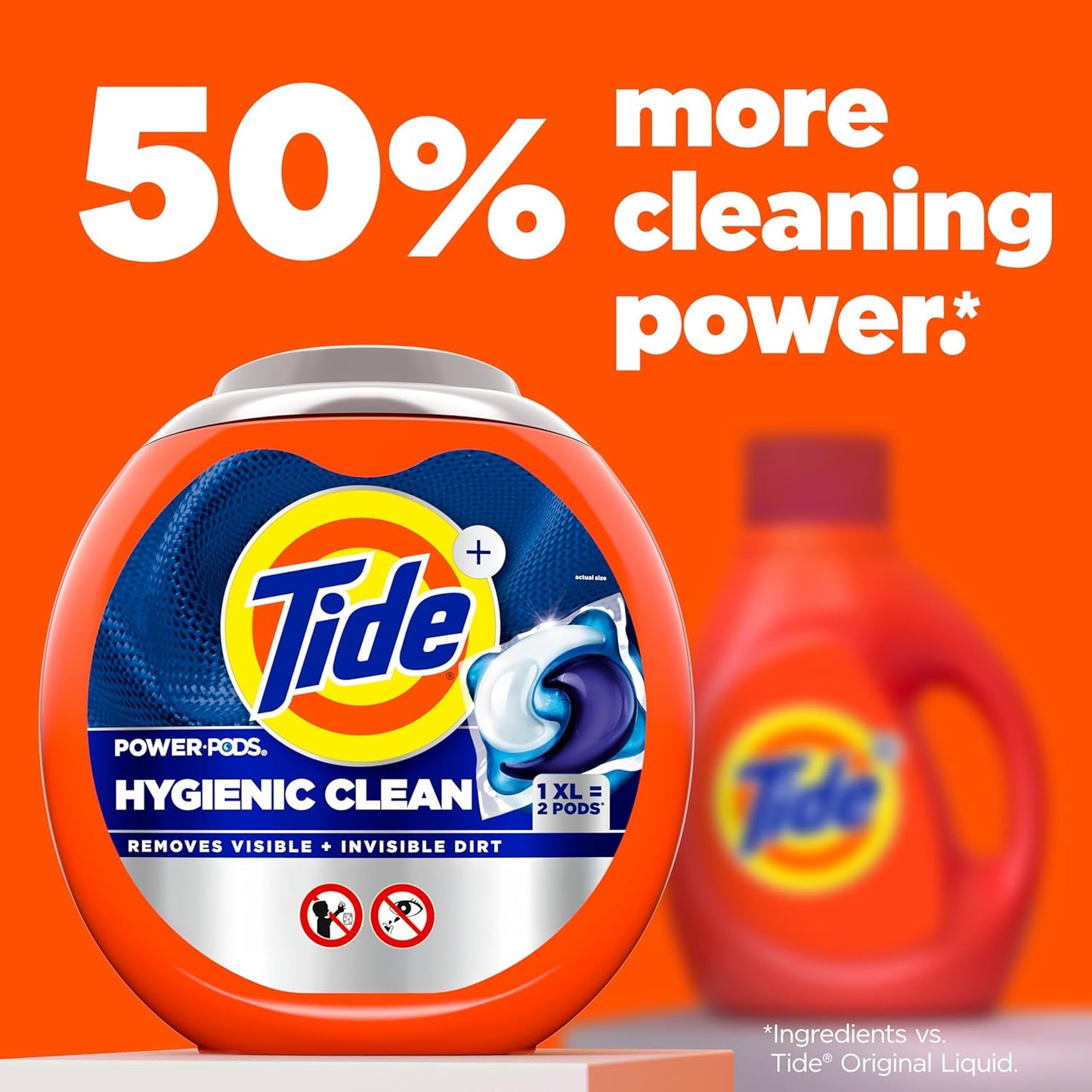 Tide Hygienic Clean Power PODS Laundry Detergent Pacs – Self-Care Laundry Ritual for Bedroom Linen Closet, Spring Meadow Scent