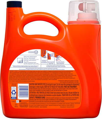 Tide Liquid Laundry Detergent Original Family Size for Kids Clothes, Mudroom Stains and Playroom Washdays