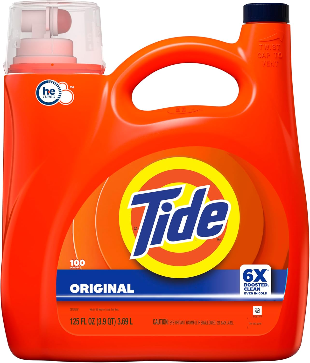 Tide Liquid Laundry Detergent Original Scent 125 fl oz Bulk Jug for Big Family Laundry Room Loads