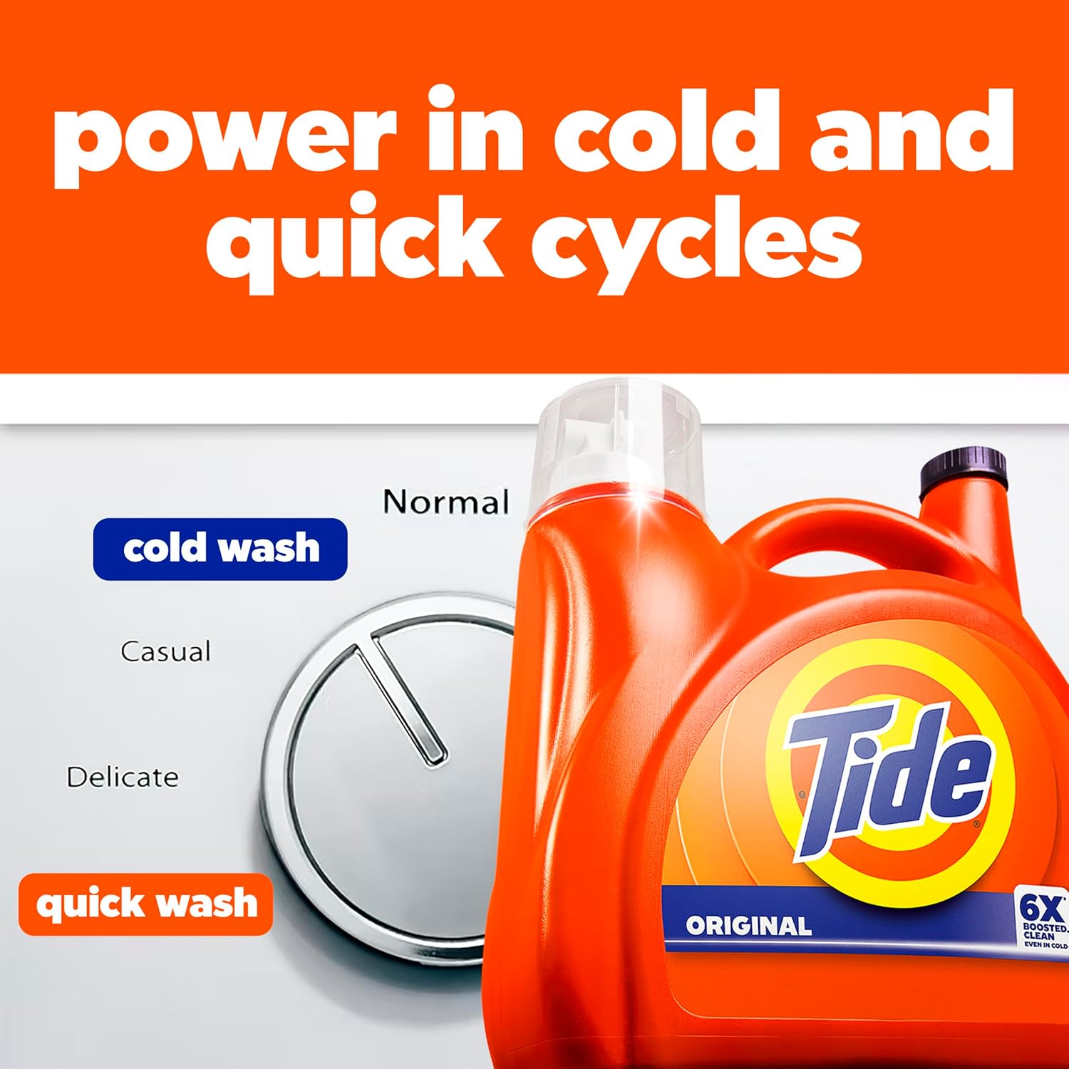 Tide Liquid Laundry Detergent Original Scent 125 fl oz Bulk Jug for Big Family Laundry Room Loads