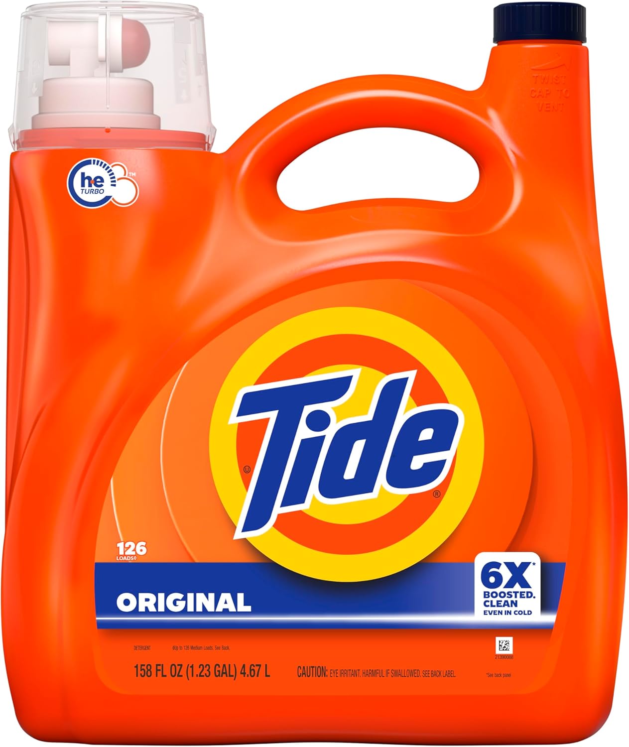 Tide Original Scent Liquid Laundry Detergent 158 fl oz – Bulk Cold-Wash Laundry Soap for Busy Home Office Routines, 126 Loads