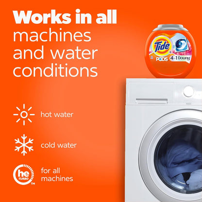 Tide PODS Downy 4-in-1 Laundry Detergent Pacs for Quick Home Office Laundry Routines, 57 Count