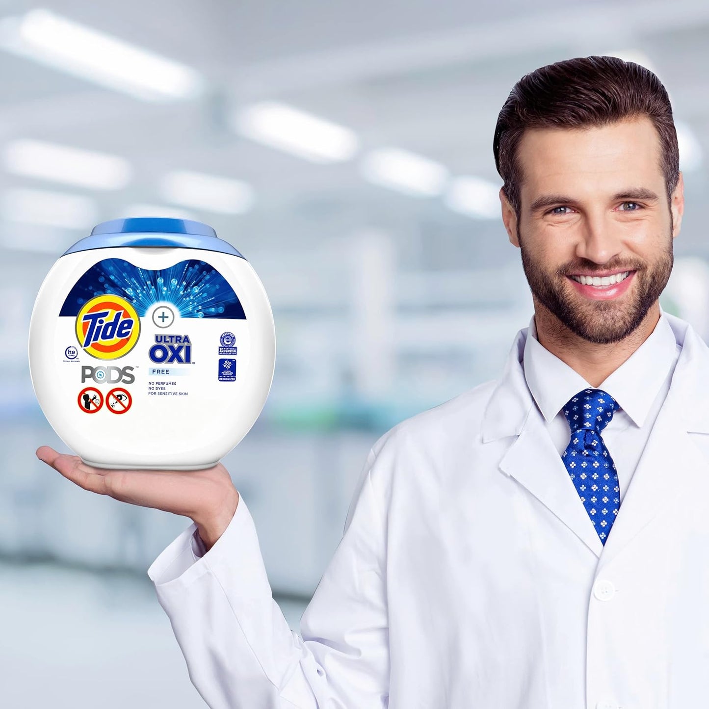 Tide PODS Ultra Oxi Free and Gentle Laundry Detergent Packs, 57 Count – Hypoallergenic Laundry Pods Safe for Nursery and Kids' Rooms