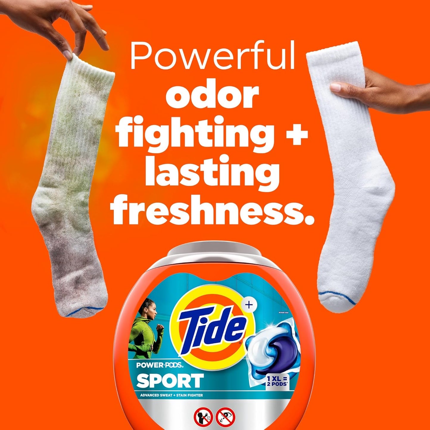 Tide Power Pods Sport Laundry Detergent Pacs – Camping Trip Laundry Essential for Hikers and Outdoor Gear