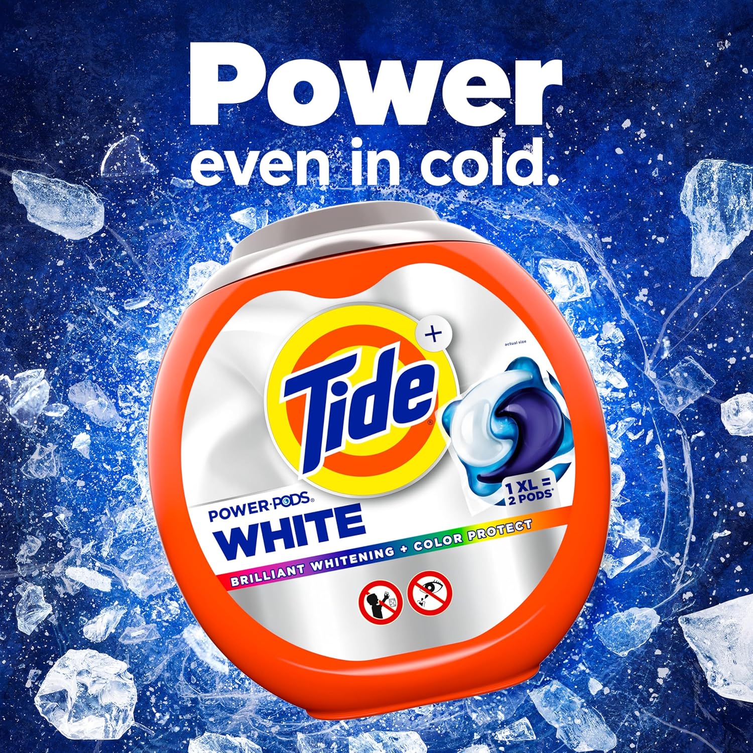 Tide Power PODS White Laundry Detergent – Mindful Laundry Ritual for Bedroom Whites, Gentle Whitening Care