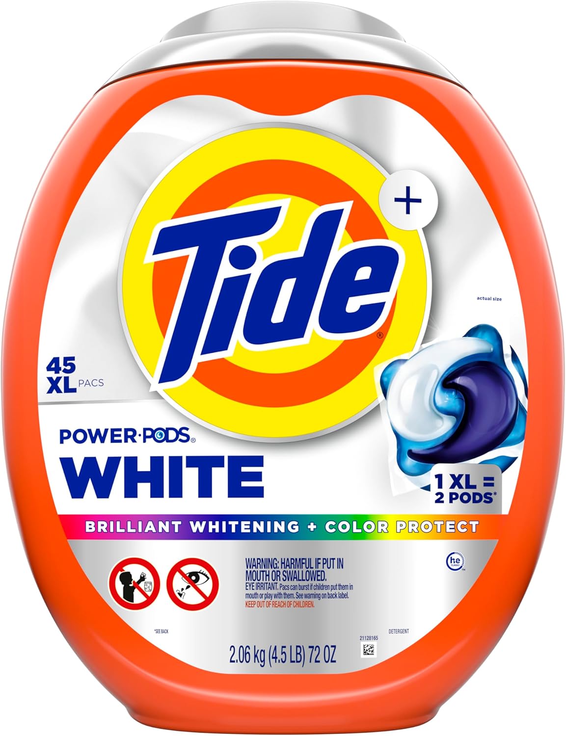 Tide Power PODS White Laundry Detergent – Mindful Laundry Ritual for Bedroom Whites, Gentle Whitening Care