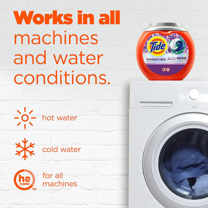 Tide Power Pods with Febreze Laundry Detergent Pacs for Family Laundry Rooms, Stain-Fighting for School Uniforms