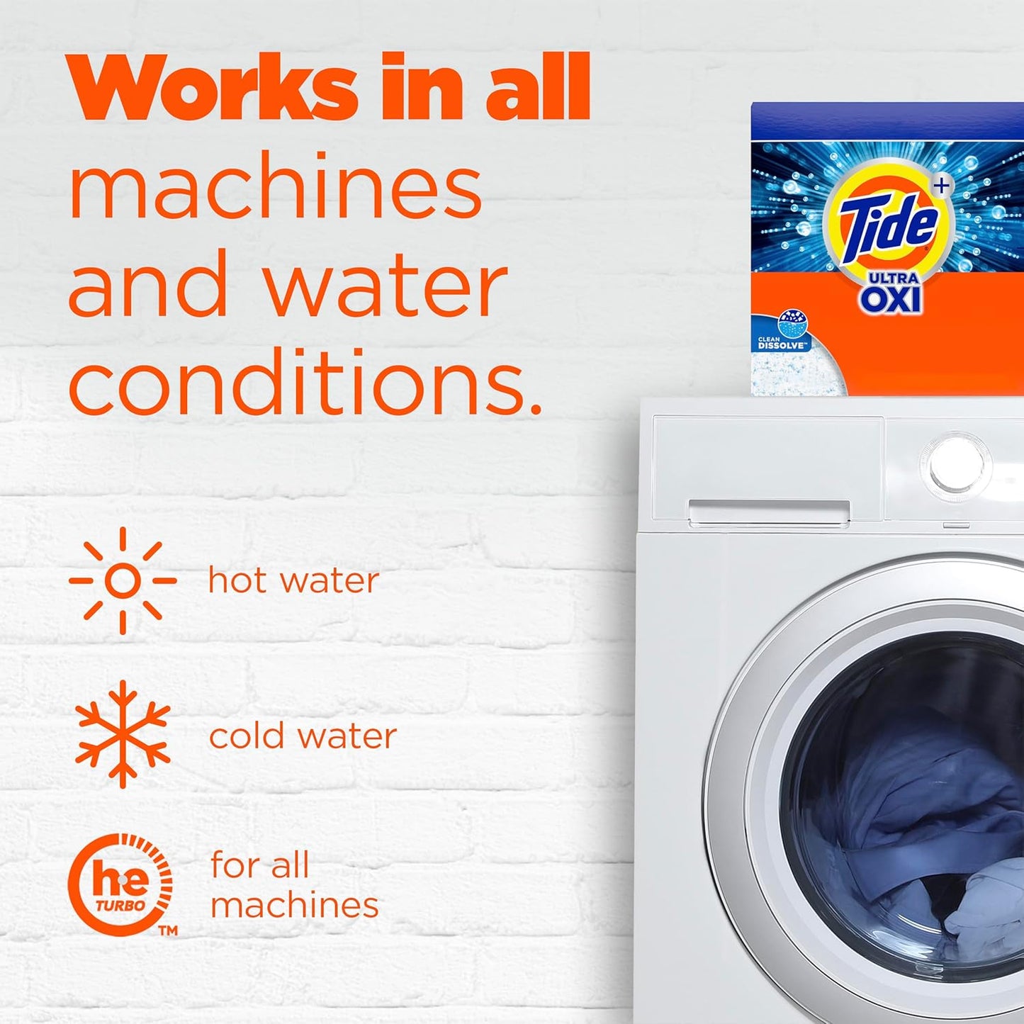 Tide Ultra OXI Powder Laundry Detergent for Outdoor Athletes, Tough Stain Removal for Grass and Mud