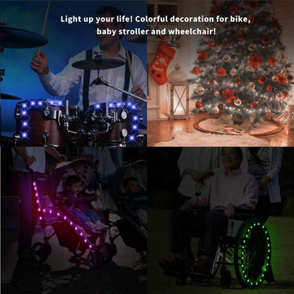 TINANA Waterproof Bike Spoke Lights for Children – Easy Wrap-On Wheel Lights for Park Paths and Driveways
