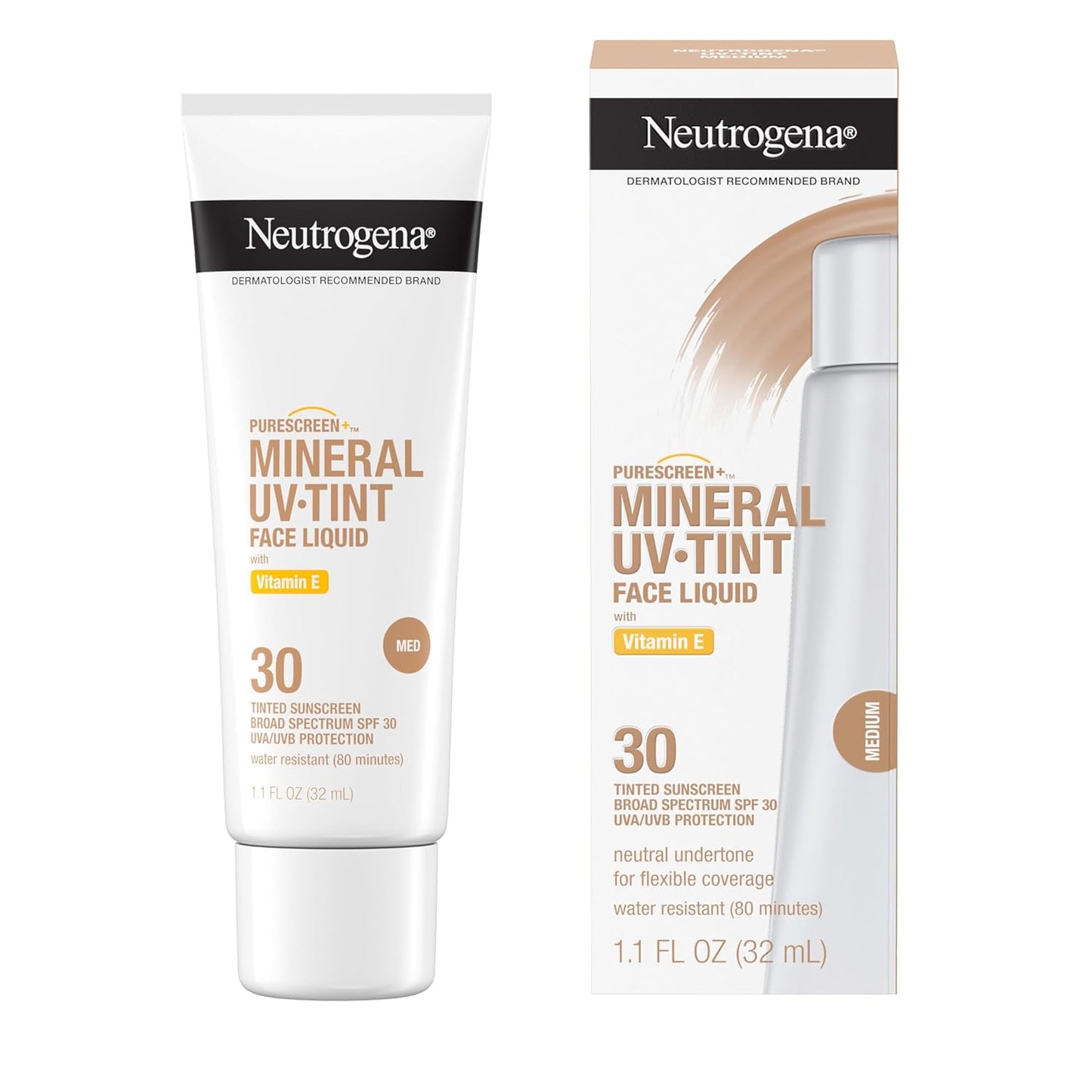 tinted 'medium' shade with flexible neutral undertones for natural blending