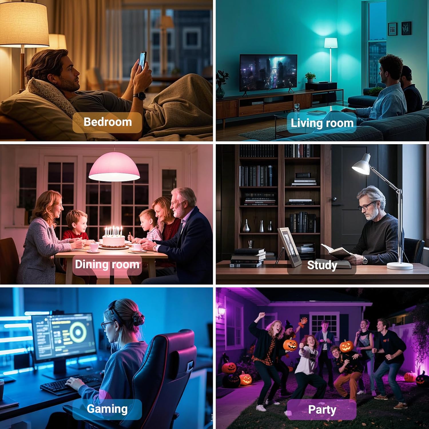 TJOY Smart Light Bulbs – Bath Time Wind Down Lighting, Warm 2700K and Scheduled Sunset Routine