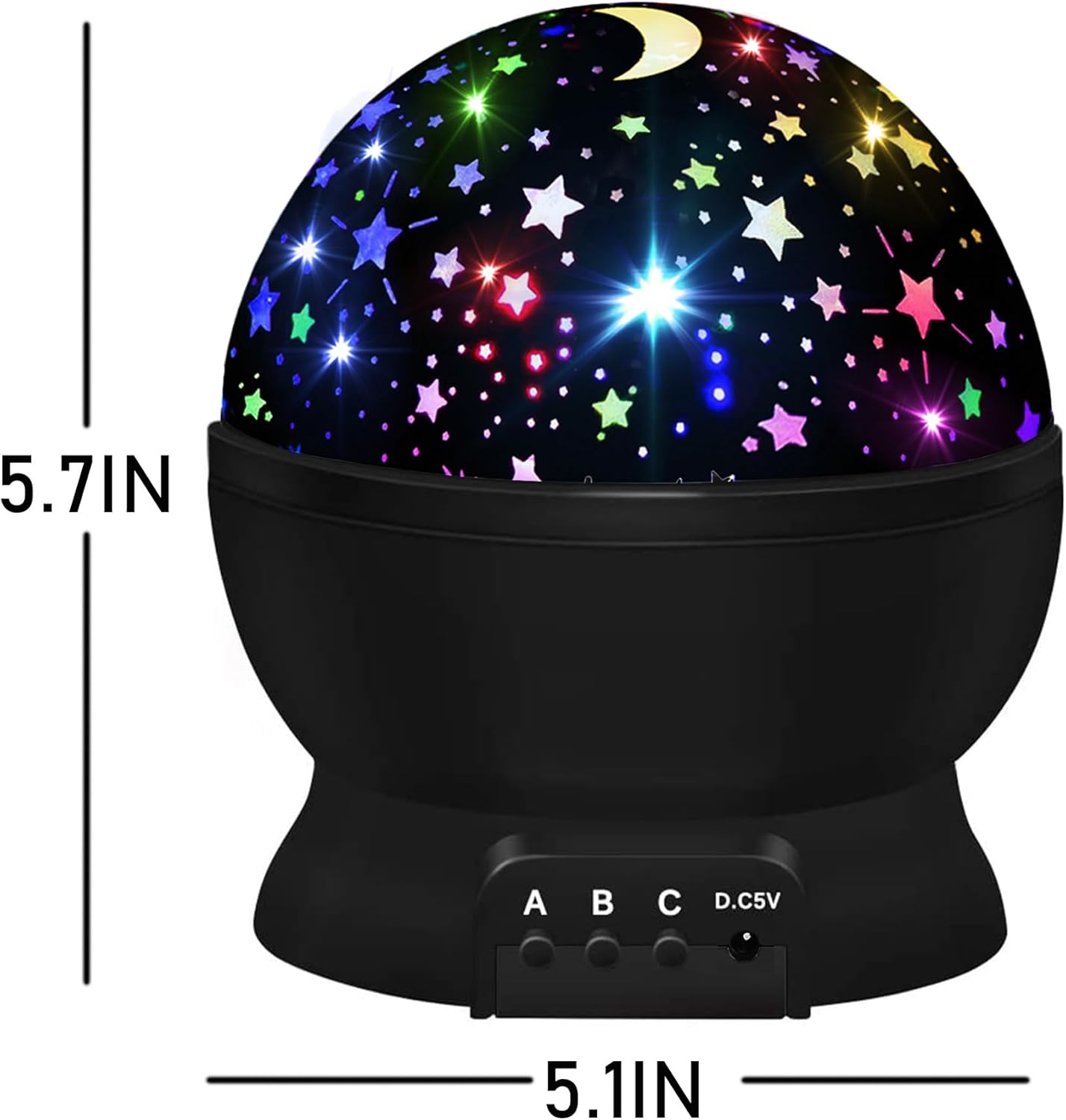 Toddler Night Light with Star Projection – Cool Kids Room Decor & Sleep Aid for Nursery, USB Cable Included