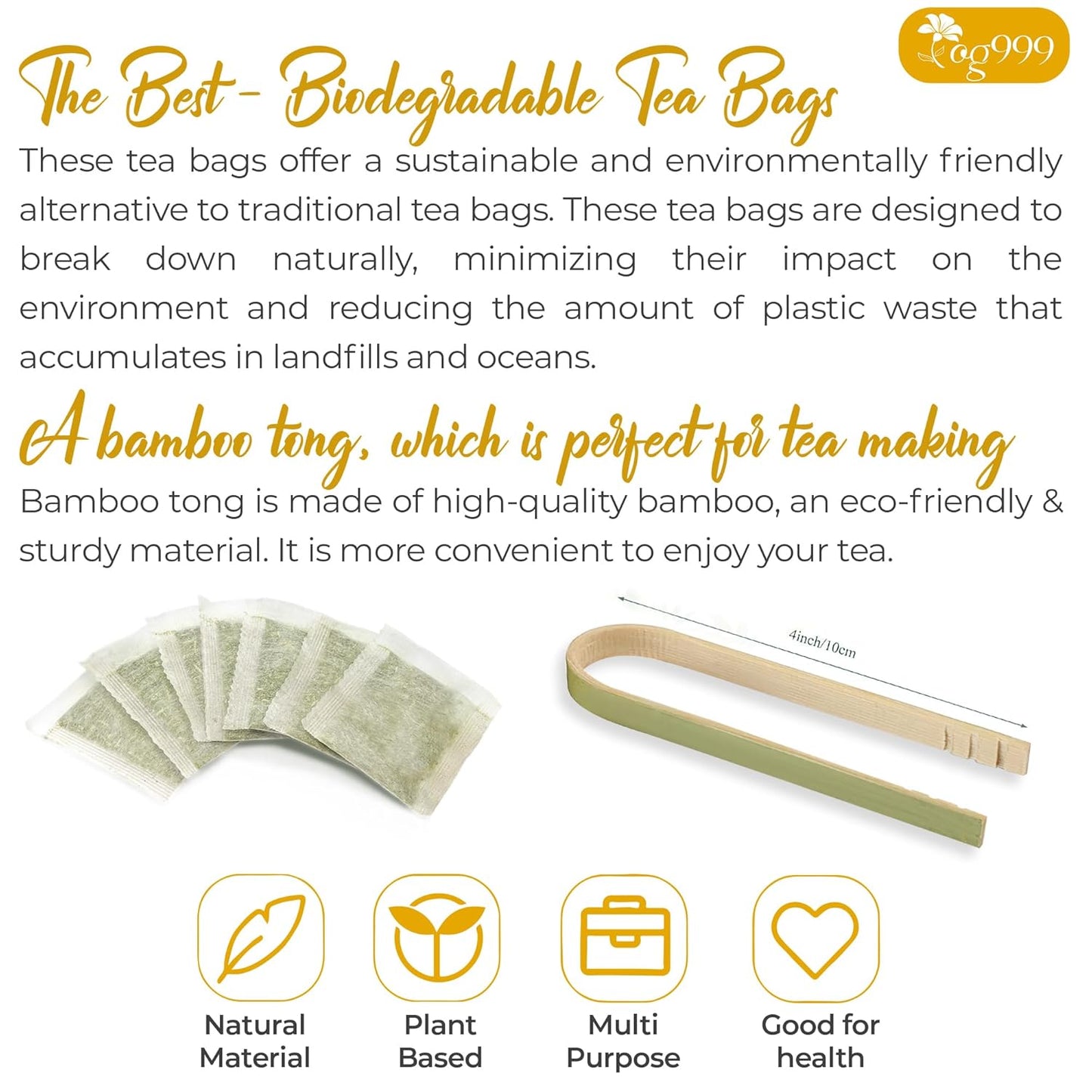 TOG999 Turmeric Ginger Cinnamon Tea Bags – Nightly Wind-Down Herbal Ritual for Calm Digestion and Better Sleep
