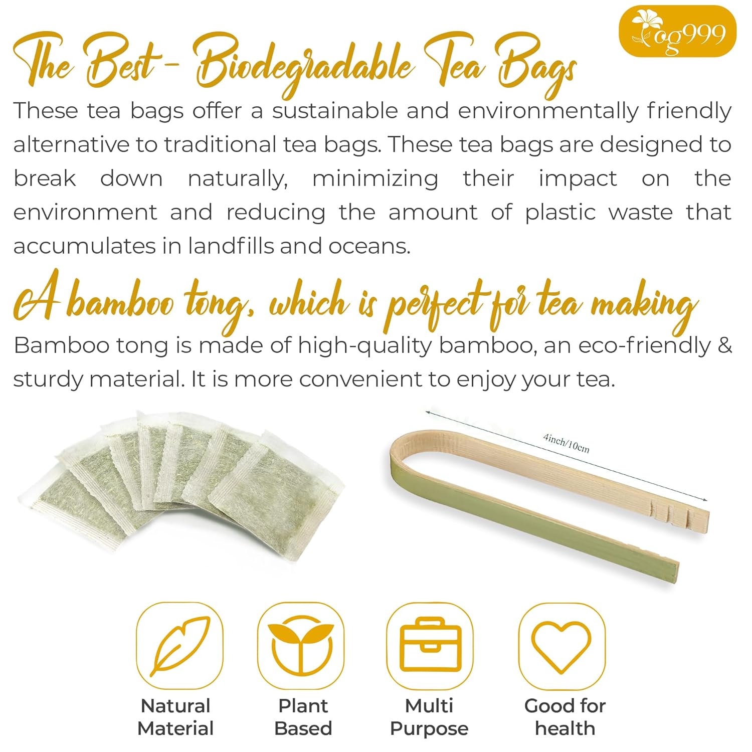 TOG999 Turmeric Ginger Cinnamon Tea Bags – Nightly Wind-Down Herbal Ritual for Calm Digestion and Better Sleep